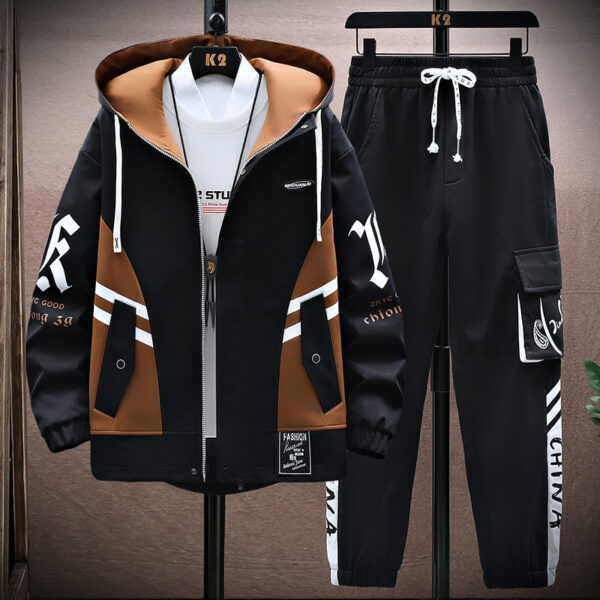 Fall Jacket Trousers Men Leisure Set - Image 8