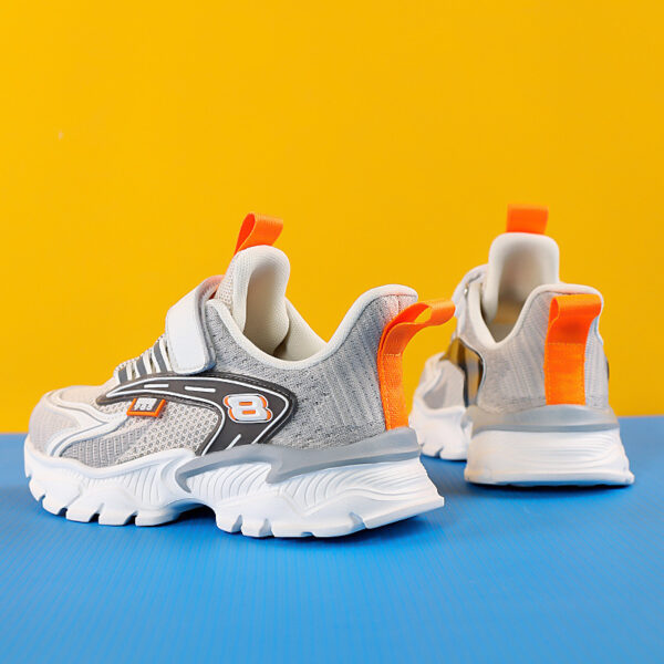Mesh Breathable Children's Net Shoes, Big Children's Light Running Shoes, Elementary School Students Flying Woven Sports Shoes - Image 3