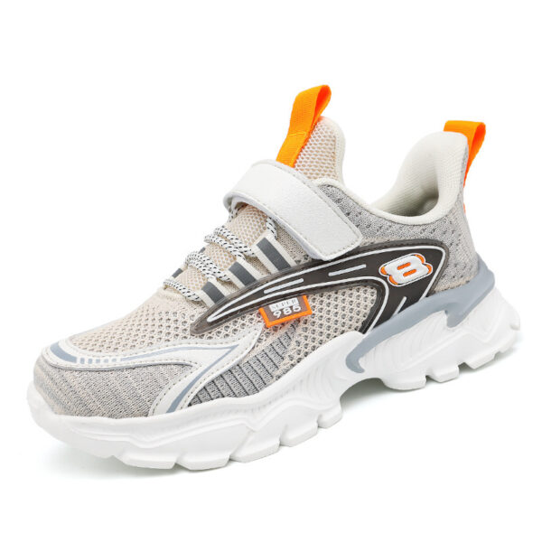 Mesh Breathable Children's Net Shoes, Big Children's Light Running Shoes, Elementary School Students Flying Woven Sports Shoes - Image 2