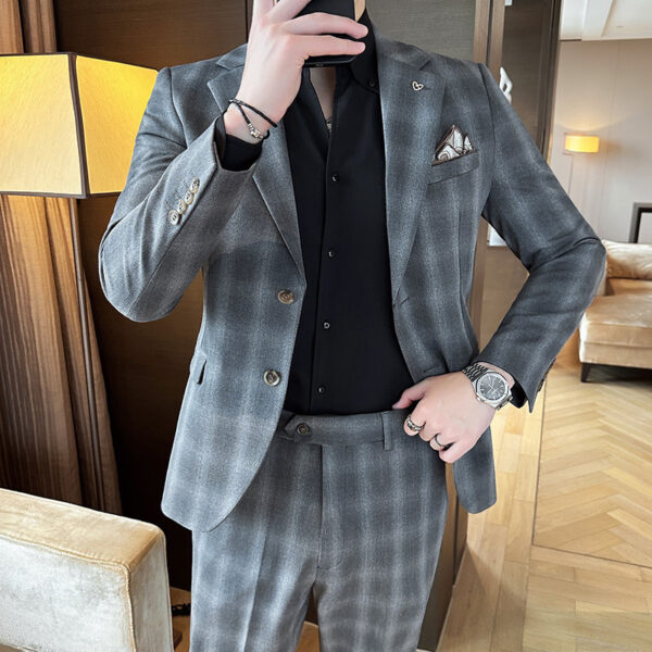Leisure Suits For Men Business Formal Wear Two-piece Set - Image 9