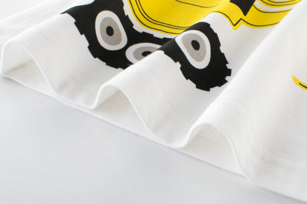 Korean Version of The Excavator Print Boys Short Sleeve - Image 4