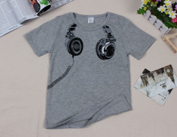 Children's Short-sleeved T-shirt With Earplugs Pattern - Image 5