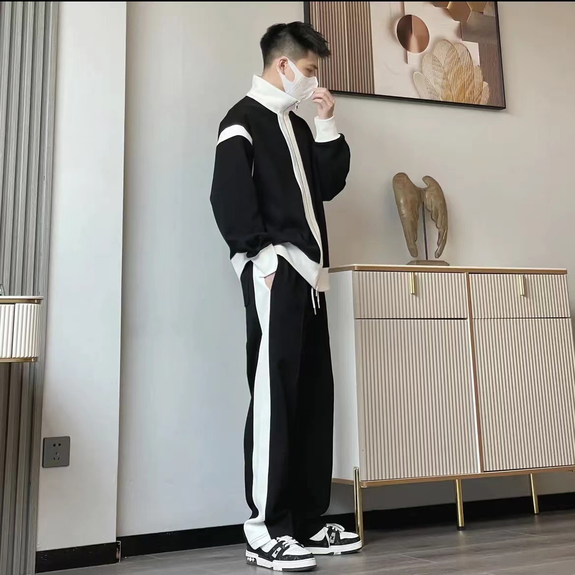 Boys And Girls Jacket Sweatshirt And Sweatpants Fashion Sports And Leisure Plus Size Loose - Image 3