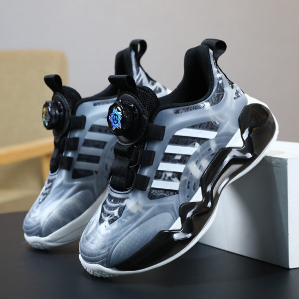 Children's Shoes Rotating Button Boy Non-slip Soft Bottom - Image 8