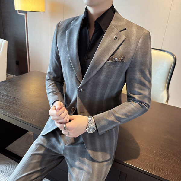 Leisure Suits For Men Business Formal Wear Two-piece Set - Image 6